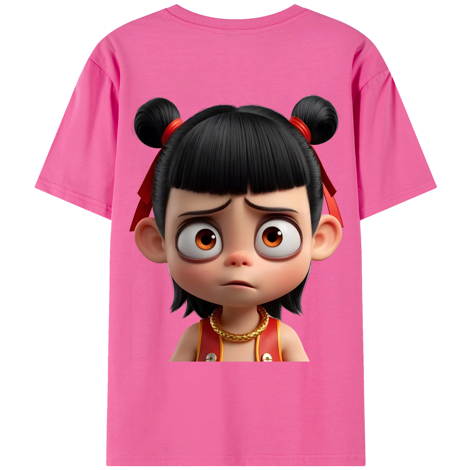 （画像用） Ne Zha 2 ナタ 魔童の大暴れ レディース半袖Tシャツ(バックプリント)